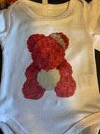 Rose Bear Baby Onesie