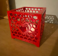 4” cube candle holder